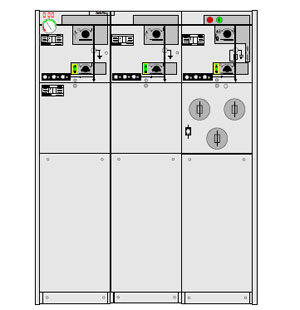 Picture of MV switchboard RMU 24KV 630A ABB-CCF