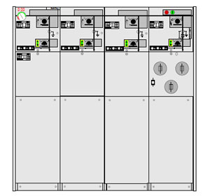 Picture of MV switchboard RMU 24KV 630A ABB-CCCF