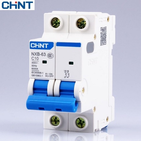 Picture of Cầu dao tự động dạng tép MCB Chint NXB-63-2P-1A 6KA 240-415V