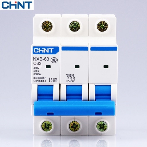 Picture of Cầu dao tự động dạng tép MCB Chint NXB-63-3P-2A 6KA 240-415V