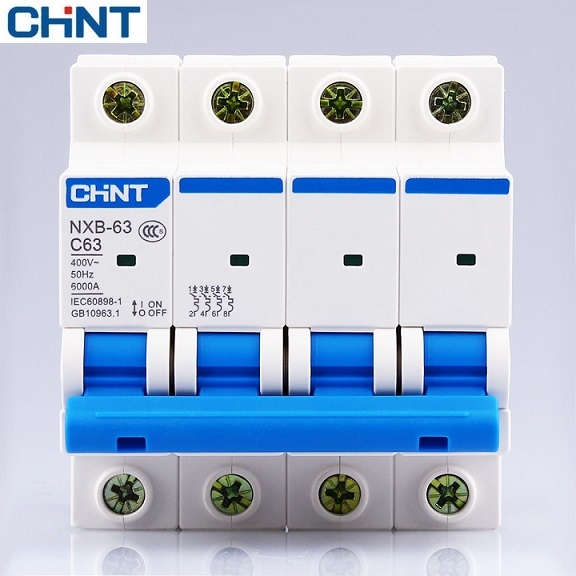 Picture of Cầu dao tự động dạng tép MCB Chint NXB-63-4P-1A 6KA 240-415V