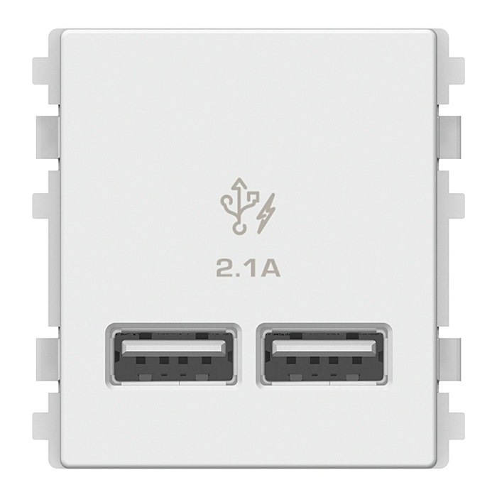 Picture of 2 Cổng 2, 1A USB, Size 2M, Màu Trắng