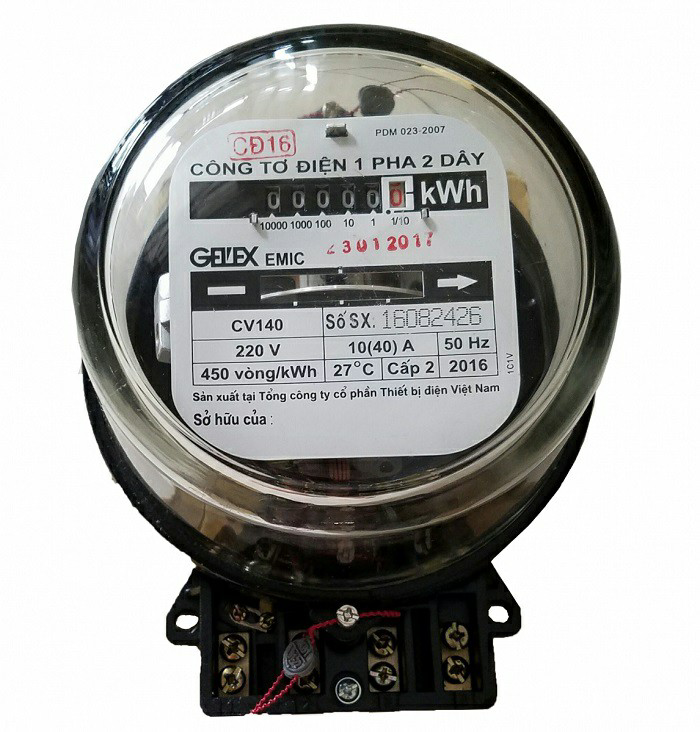 Picture of Công tơ điện Emic 1 pha 2 dây 40(120)A 220V