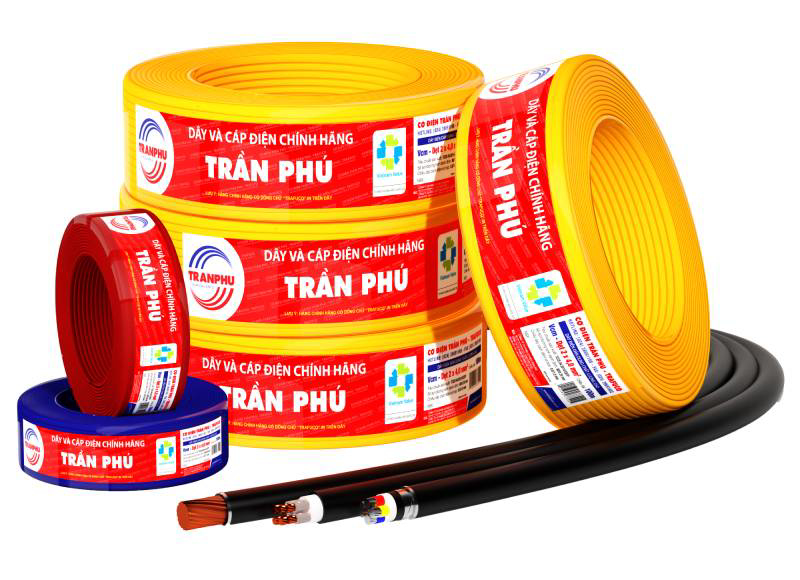 Picture of Dây dẹt Trần phú (ruột đồng, cách điện PVC, vỏ bọc PVC) 300/500V VCm-D - Dẹt 2x0,75