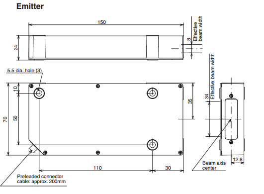 Cảm biến quang Azbil PBZ-CL030H