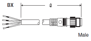Quick-connect cables Azbil PA5-4IBX05MK-E