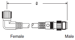 Quick-connect cables Azbil PA5-4ILB2MK-E