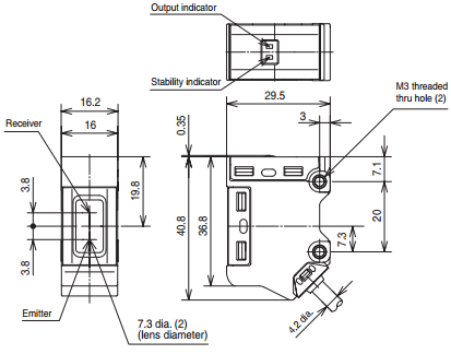 Cảm biến quang Azbil HP800-P2L-CN03