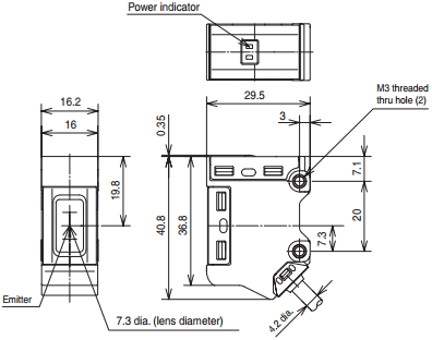 Cảm biến quang Azbil HP800-T2D-CN03