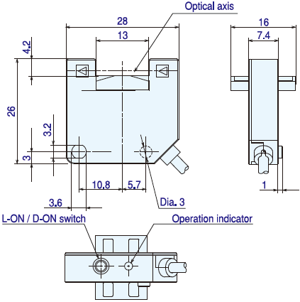 Cảm biến quang Azbil HPQ-T2-005