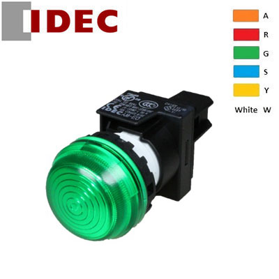 Picture of Đèn báo vòm màu đỏ phi 22 IDEC YW1P 12V AC/DC