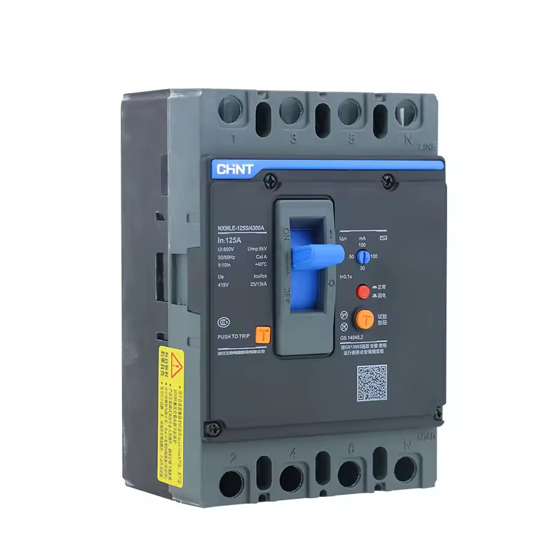 RCCB Cầu dao chống giật dạng khối Chint 4P NXMLE-250S/4300B 250A A ...